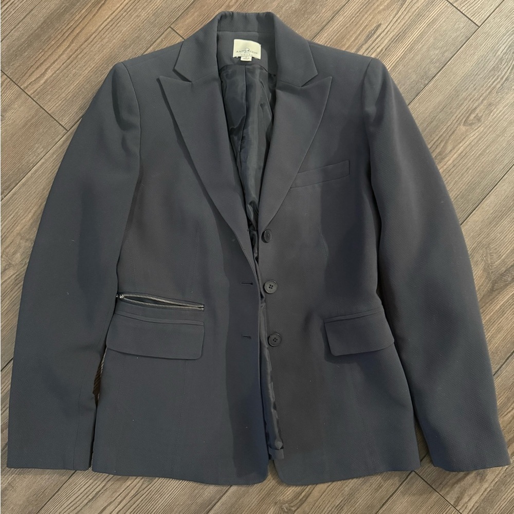 Anne Klein Charcoal Gray Blazer | Women’s Size 2 | Tailored Suit Jacket